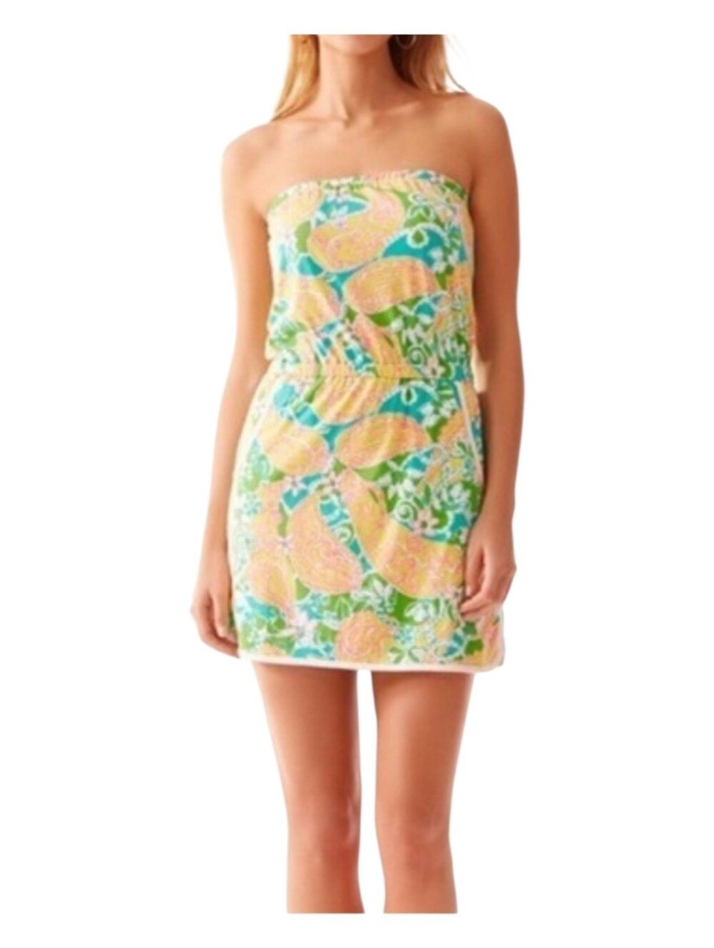 Lilly Pulitzer Lucy Strapless Floral Romper Pop Goes The Lemur Romper M